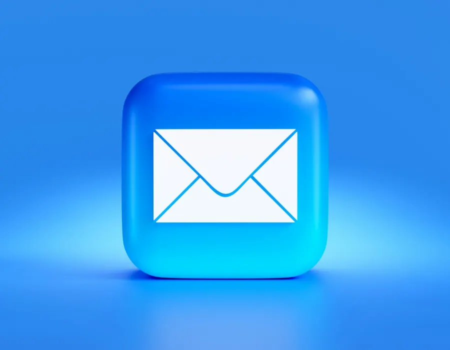 Blue envelope email icon
