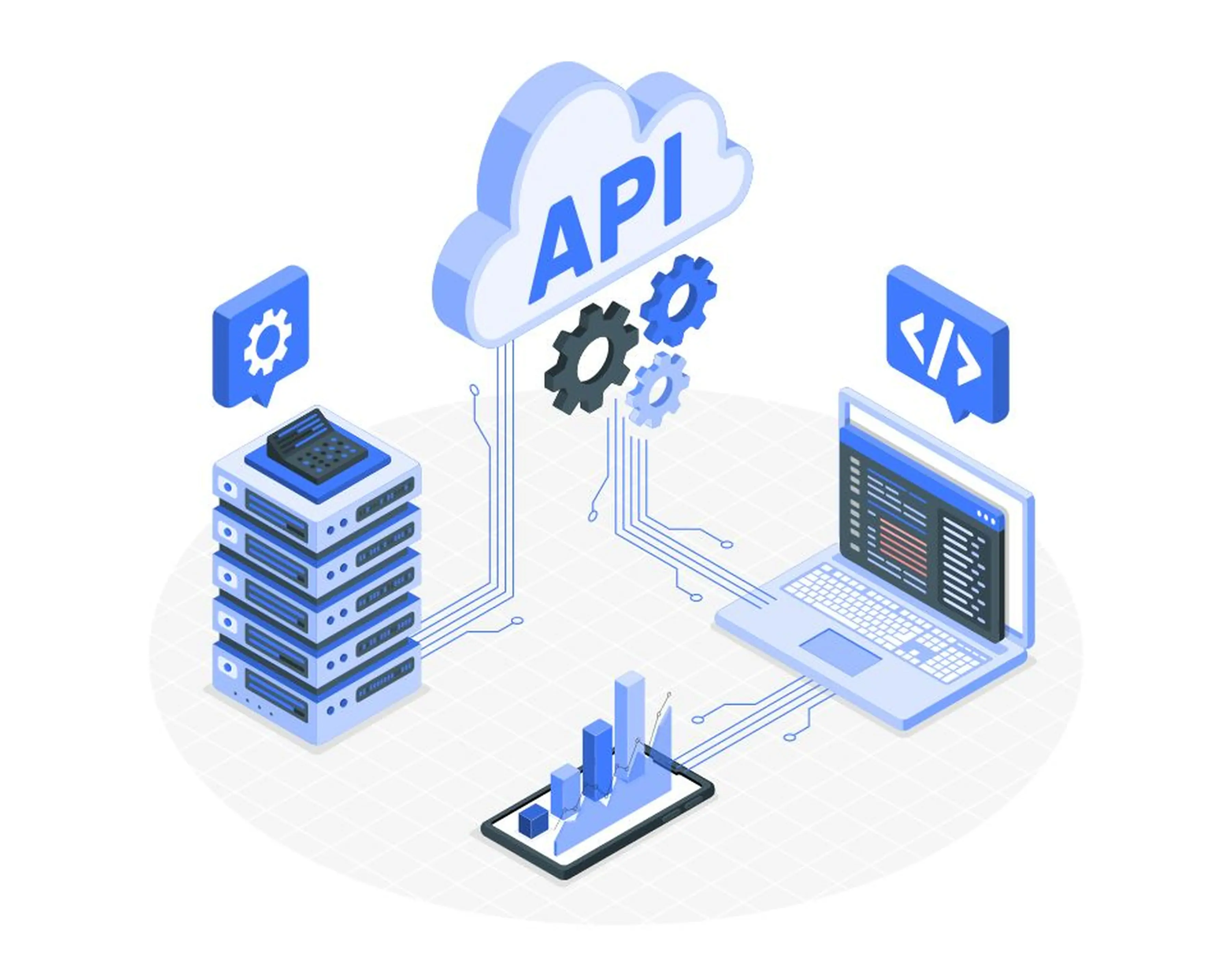 Code editor displaying source code for an API integration