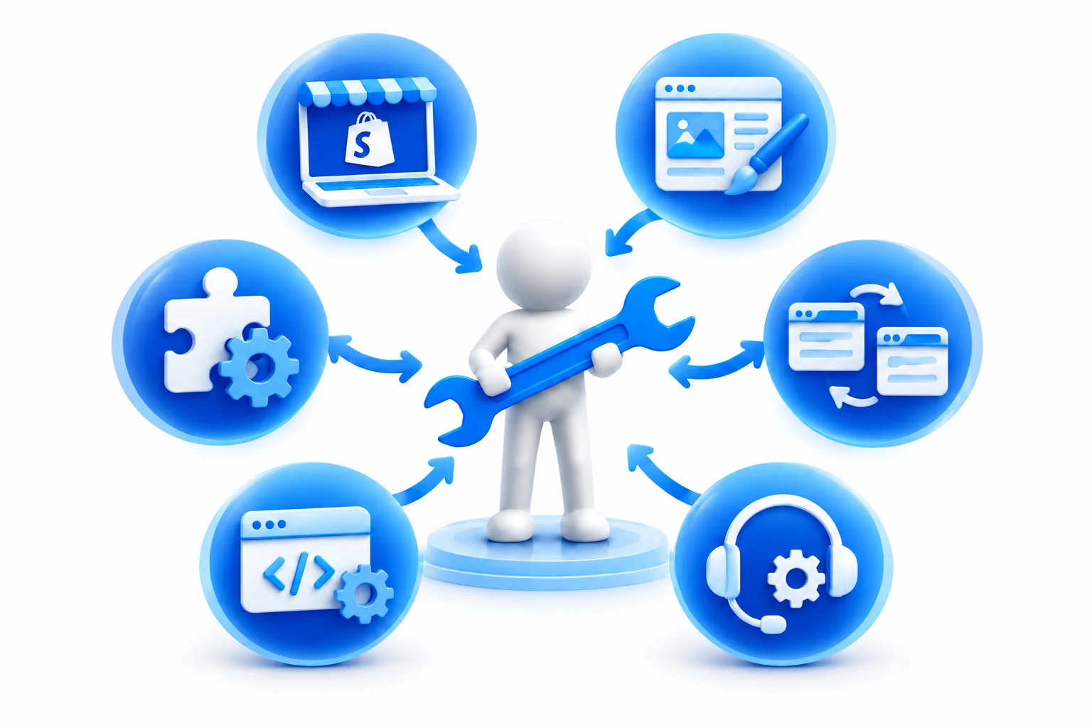 Designer working in an online store admin dashboard on a laptop
