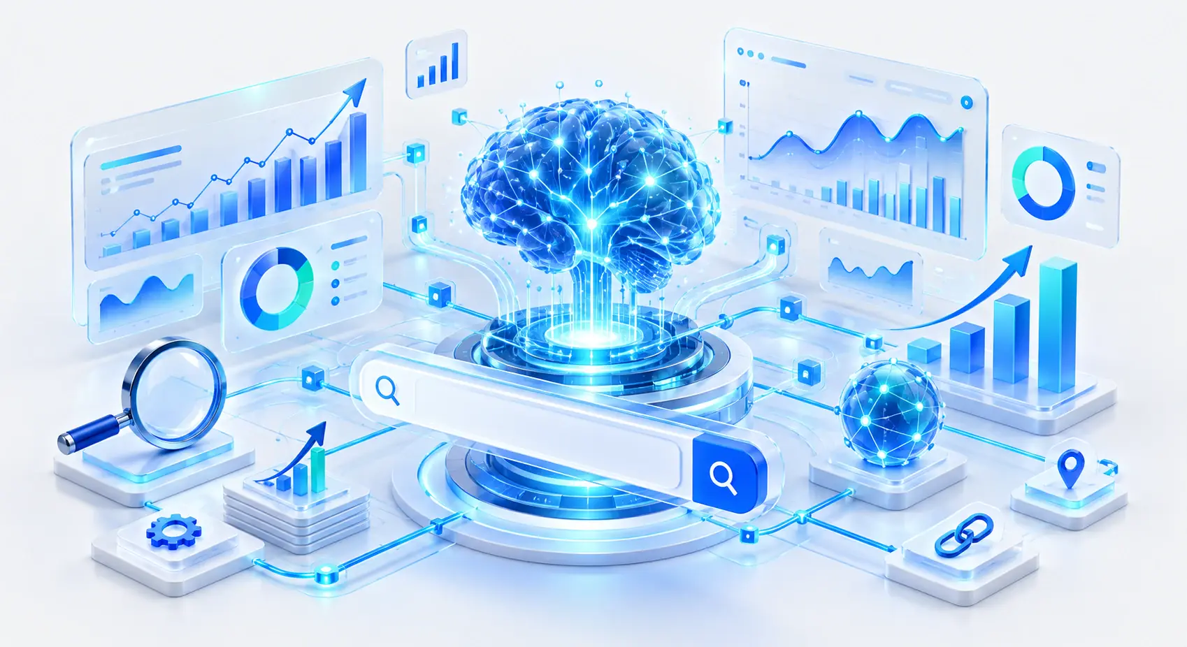 Real-time analytics charts on a computer screen