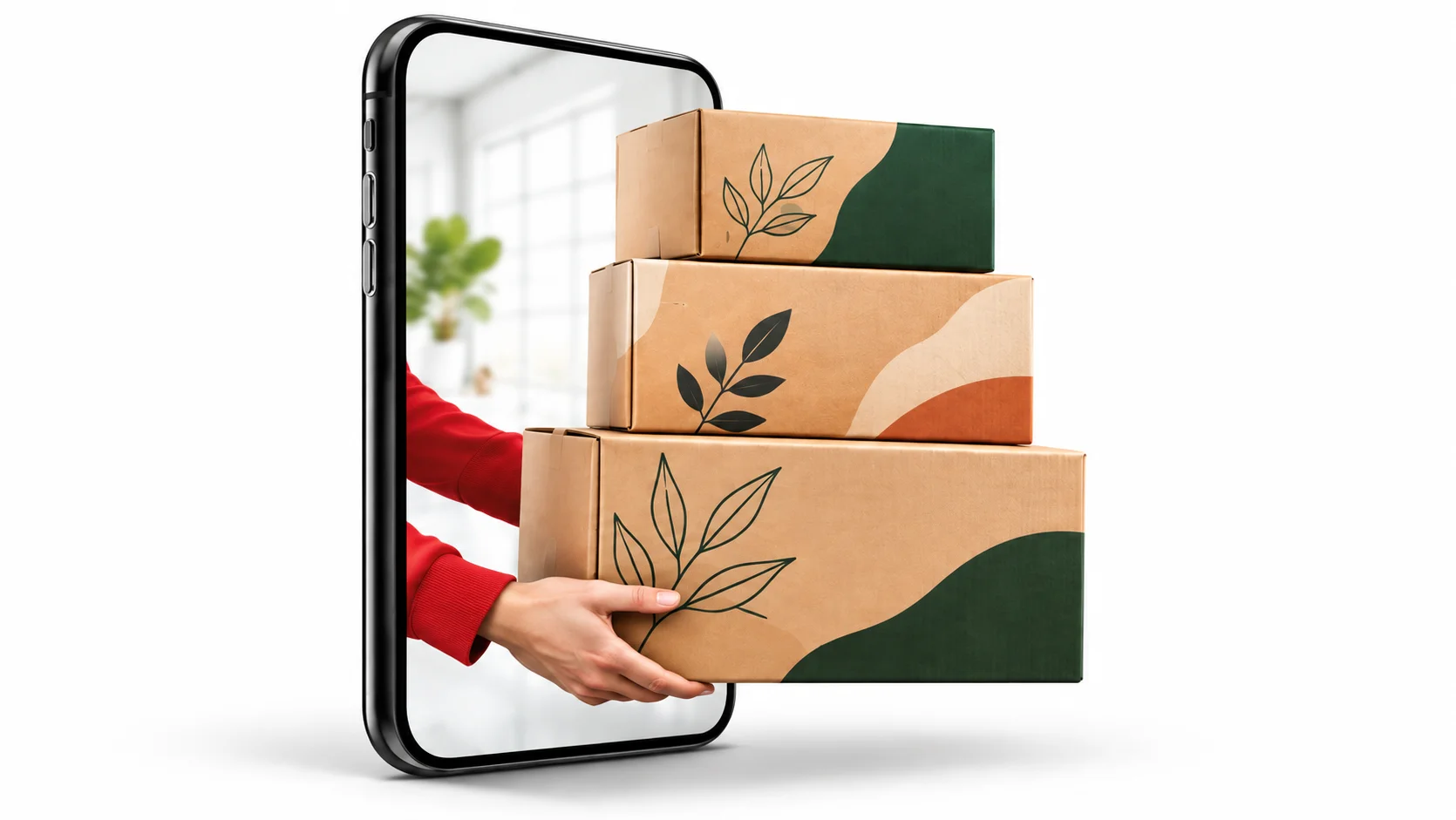 White product packaging box with a minimalist label